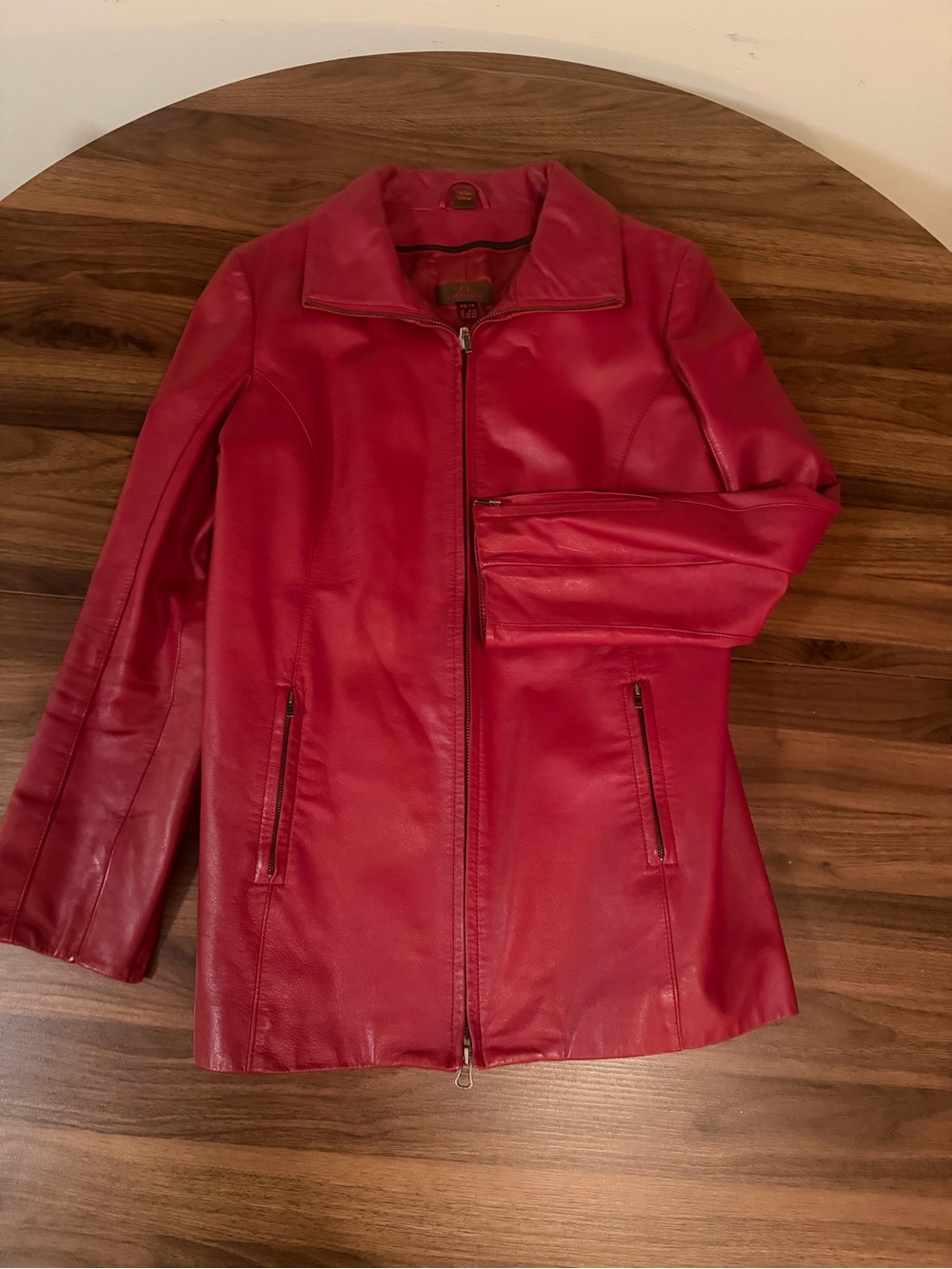 Danier Red Genuine Leather Jacket